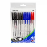 Pure Assorted Color Stick Pen (12/Pack)