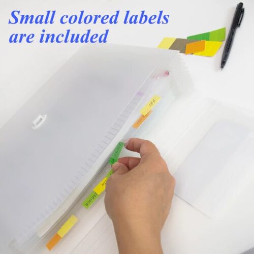 Expanding File Letter Size Translucent Poly 13-Pocket