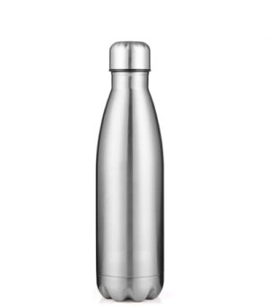 17oz Stainless Steel Water Bottle Triple-Insulated Silver