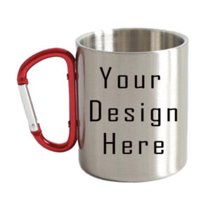 Customizable Stainless Steel Double Wall Carabiner Mug 10oz