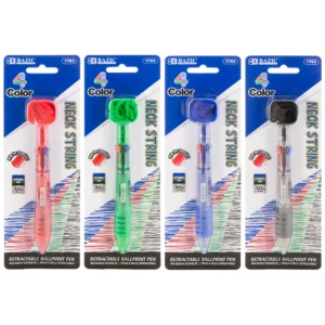 4-Color Neck Pen w/ Cushion Grip (1/Pack)