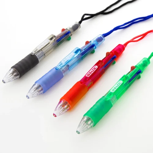 4-Color Neck Pen w/ Cushion Grip (1/Pack)