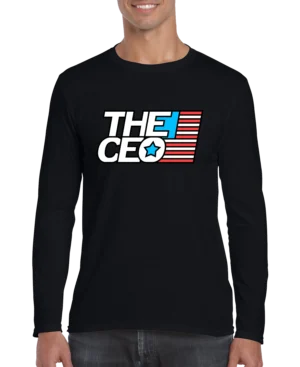 American Flag The CEO Men's Long Sleeve Shirt