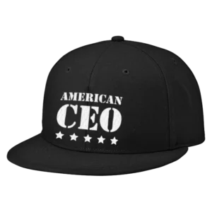 Five Star American CEO Embroidered Flat Bill Snapback Cap