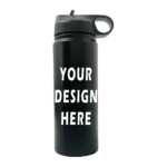 Customizable 20oz Sport Water Bottle - Black