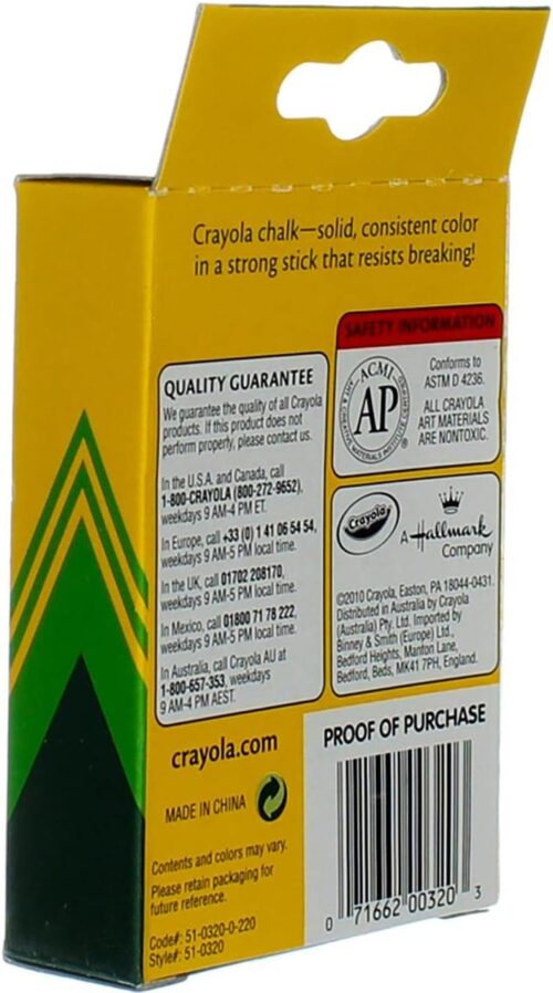 12 ct Crayola White Chalk