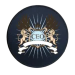 CEO Lion Crest Premium Round Mouse Pad With Stitched Edges