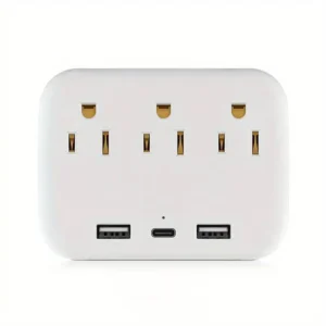 2 USB Ports wall charger surge protector 3 Wall Outlet Extender Cord