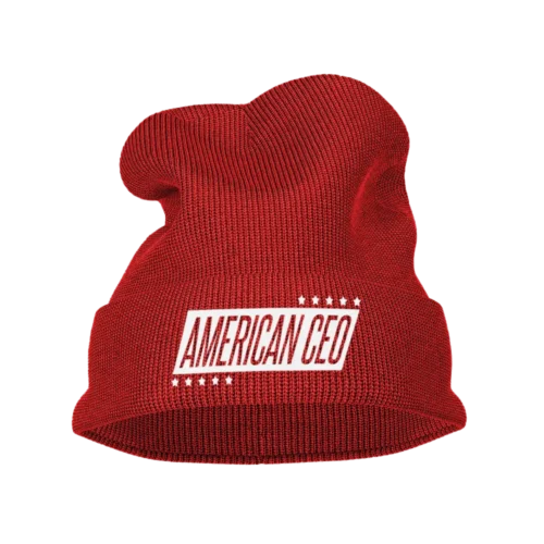 Ten Star American CEO Embroidered Beanie Hat