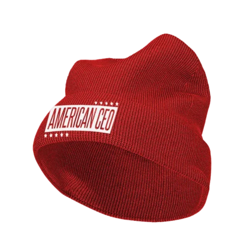 Ten Star American CEO Embroidered Beanie Hat