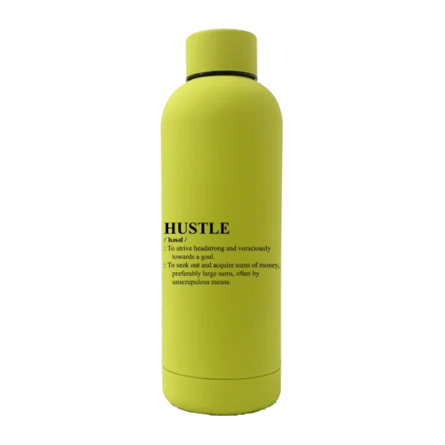 HUSTLE Definition 17oz Rubber Bottle