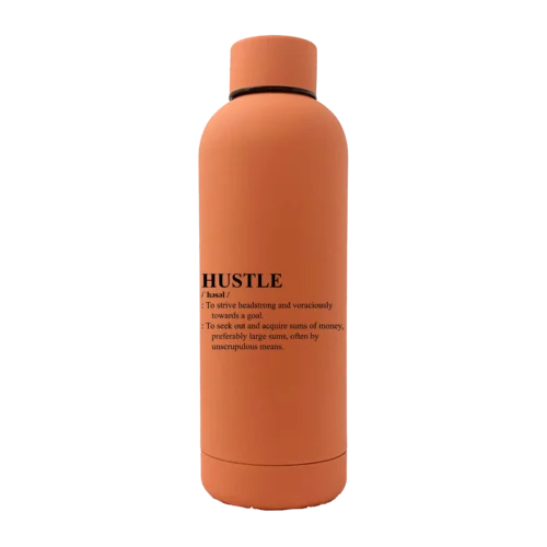 HUSTLE Definition 17oz Rubber Bottle