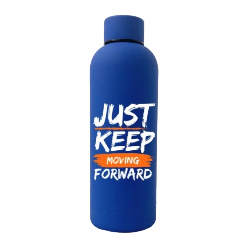 Just Keep Moving Forward 17oz Rubber Bottle