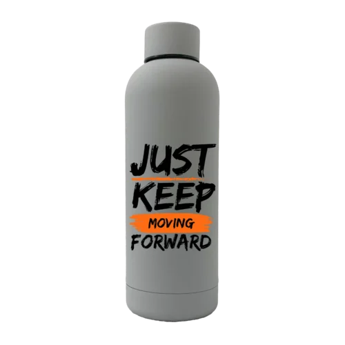 Just Keep Moving Forward 17oz Rubber Bottle