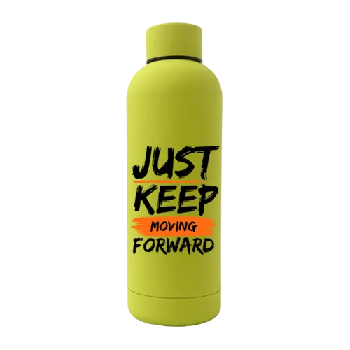 Just Keep Moving Forward 17oz Rubber Bottle