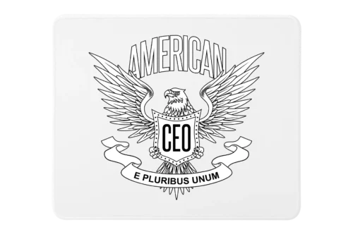 American CEO Eagle Premium Rectangle Mouse Pad With Stitched Edges