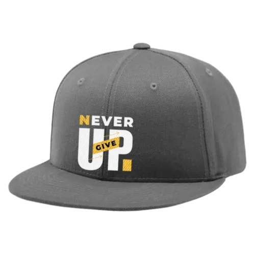 Never Give Up Embroidered Hat