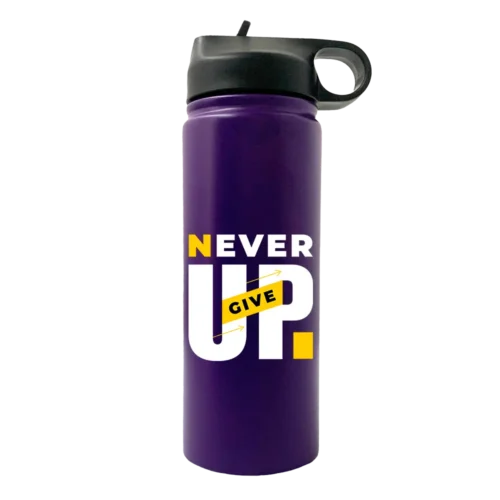 Never Give Up 20oz Sport Water Bottle