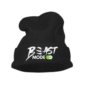 Beast Mode On Embroidered Beanie Hat