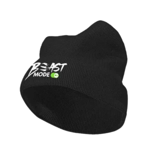 Beast Mode On Embroidered Beanie Hat