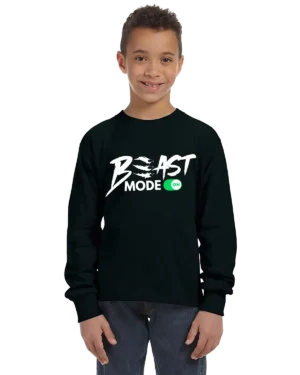 Beast Mode On Unisex Youth Long Sleeve Shirt