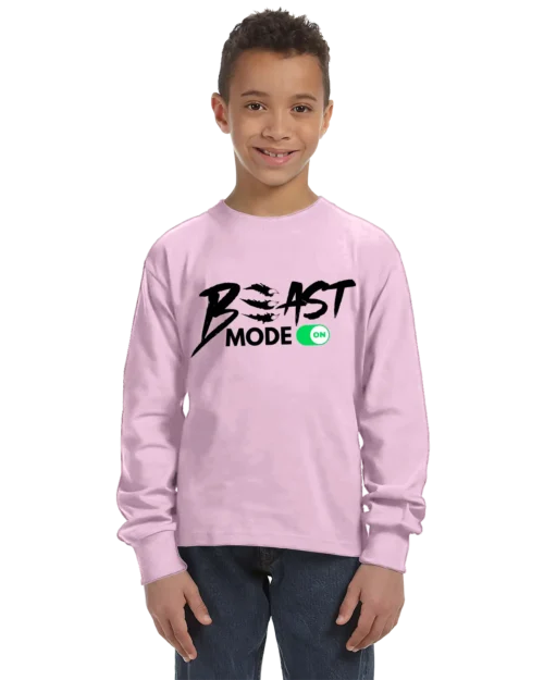 Beast Mode On Unisex Youth Long Sleeve Shirt