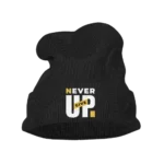 Never Give Up Embroidered Beanie Hat