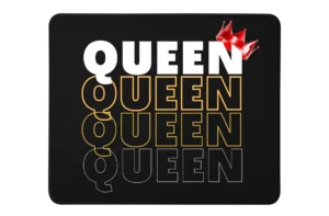 Queen Crown Premium Rectangle Mouse Pad With Stitched Edges