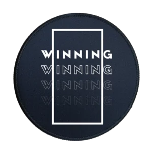 Winning Premium Round Mouse Pad With Stitched Edges