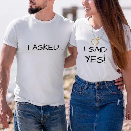 I Said Yes Couples Engagement - DTF Transfer Set